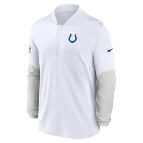 Indianapolis Colts Nike Sideline Dri-FIT Half-Zip Pullover - White - Alt1