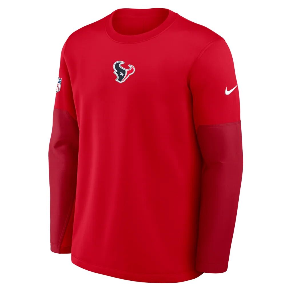 Houston Texans Nike Sideline Coaches Midweight Therma-FIT Crew Pullover