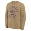 Baltimore Ravens Nike Blitz Package Rewind Slub Dri-FIT Long Sleeve T-Shirt - - Side View