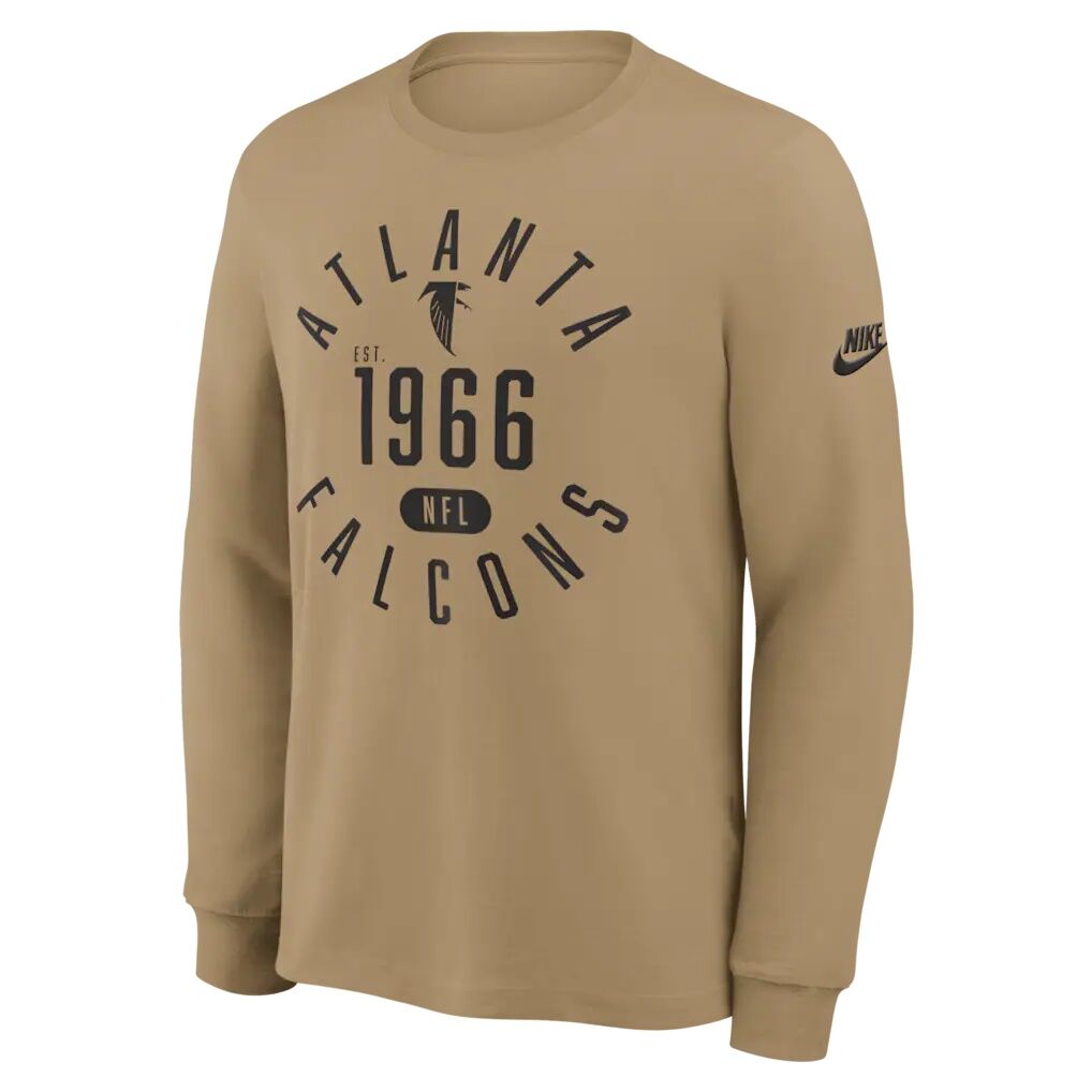 Atlanta Falcons Nike Blitz Package Rewind Slub Dri-FIT Long Sleeve T-Shirt - Tan