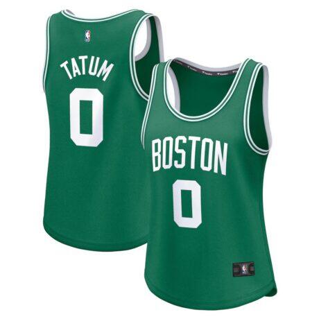 Jayson Tatum Boston Celtics Fanatics Women's Fast Break Player Jersey - Icon Edition - - Front View