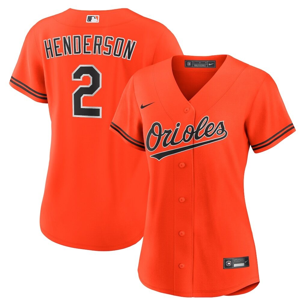Gunnar Henderson Baltimore Orioles Nike Women's Alternate 2 Replica Jersey