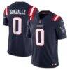 Christian Gonzalez New England Patriots Nike Vapor F.U.S.E. Limited Jersey - Navy - Front View