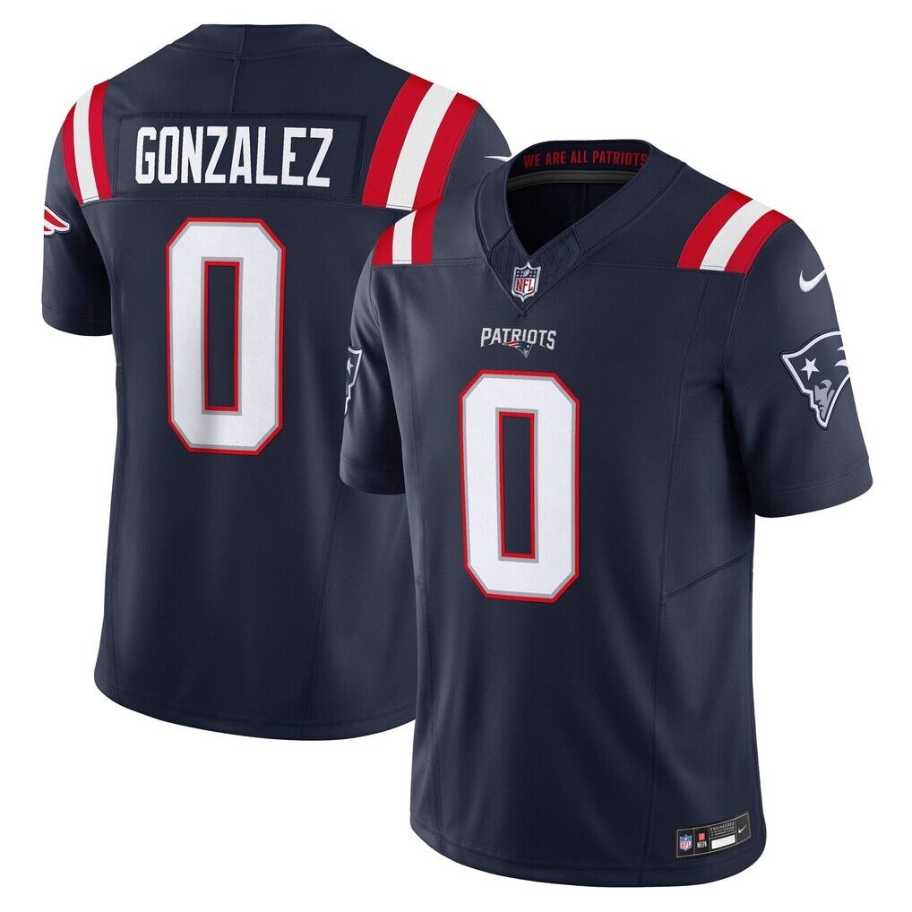 Christian Gonzalez New England Patriots Nike Vapor F.U.S.E. Limited Jersey