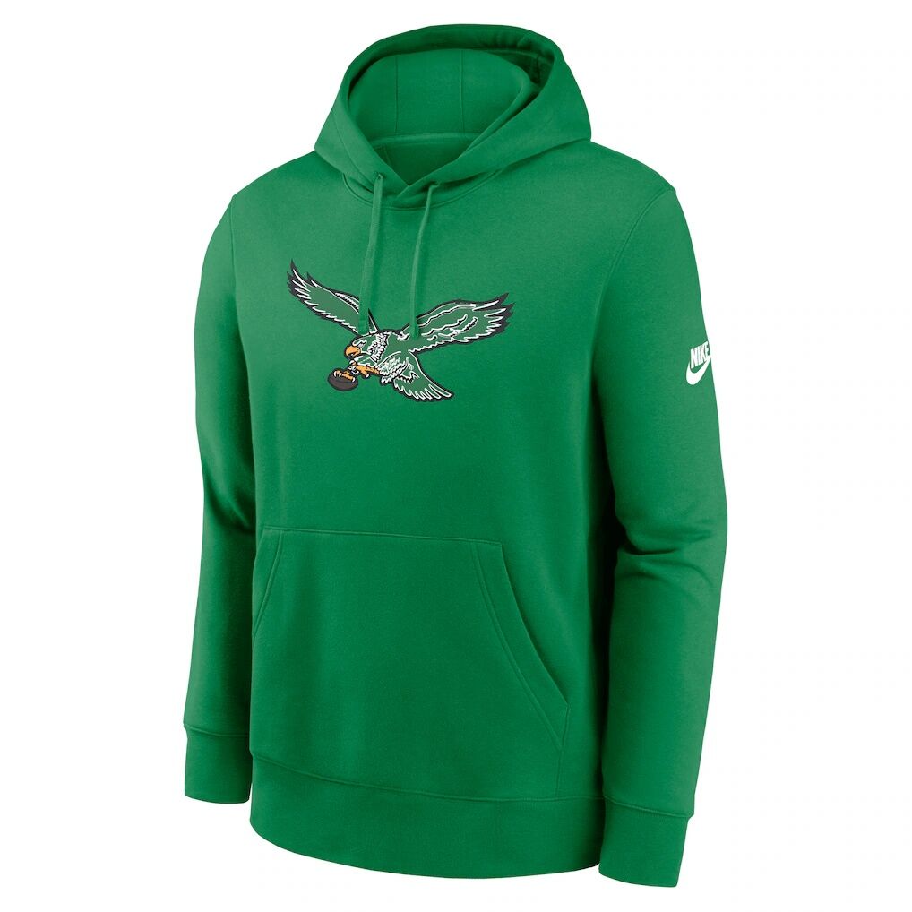 Philadelphia Eagles Nike Club Fleece Pullover Hoodie - Kelly Green