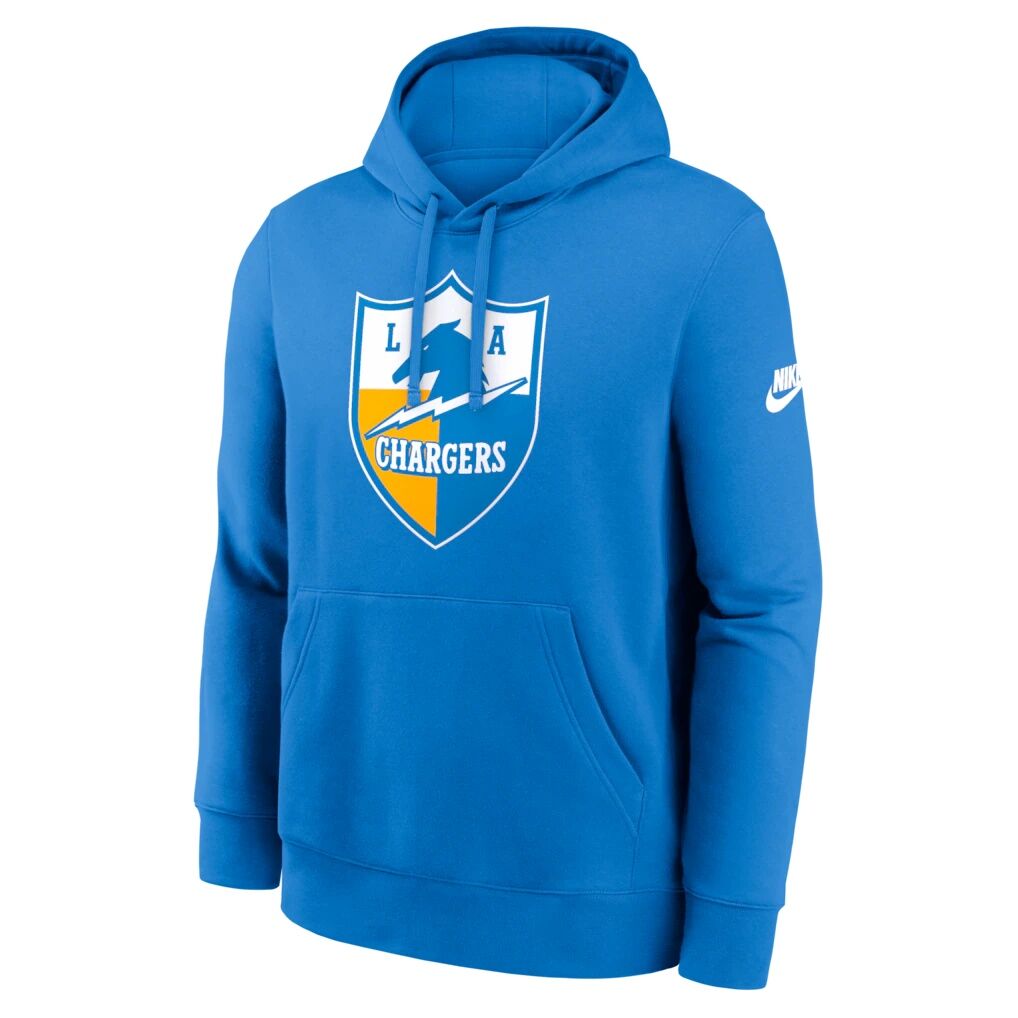 Los Angeles Chargers Nike Club Fleece Pullover Hoodie - Powder Blue