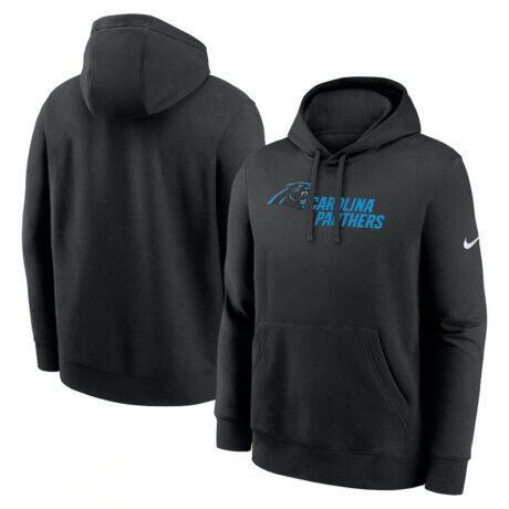 Carolina Panthers Nike Best Season Rewind Club Pullover Hoodie - Black - Front View