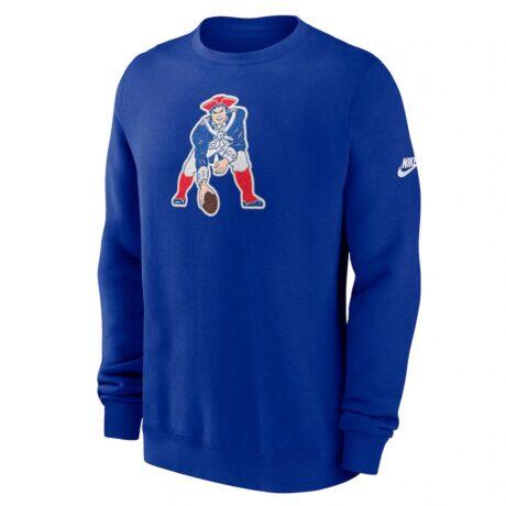 New England Patriots Nike Swing Pass Rewind Club Pullover Sweatshirt - - Alt1