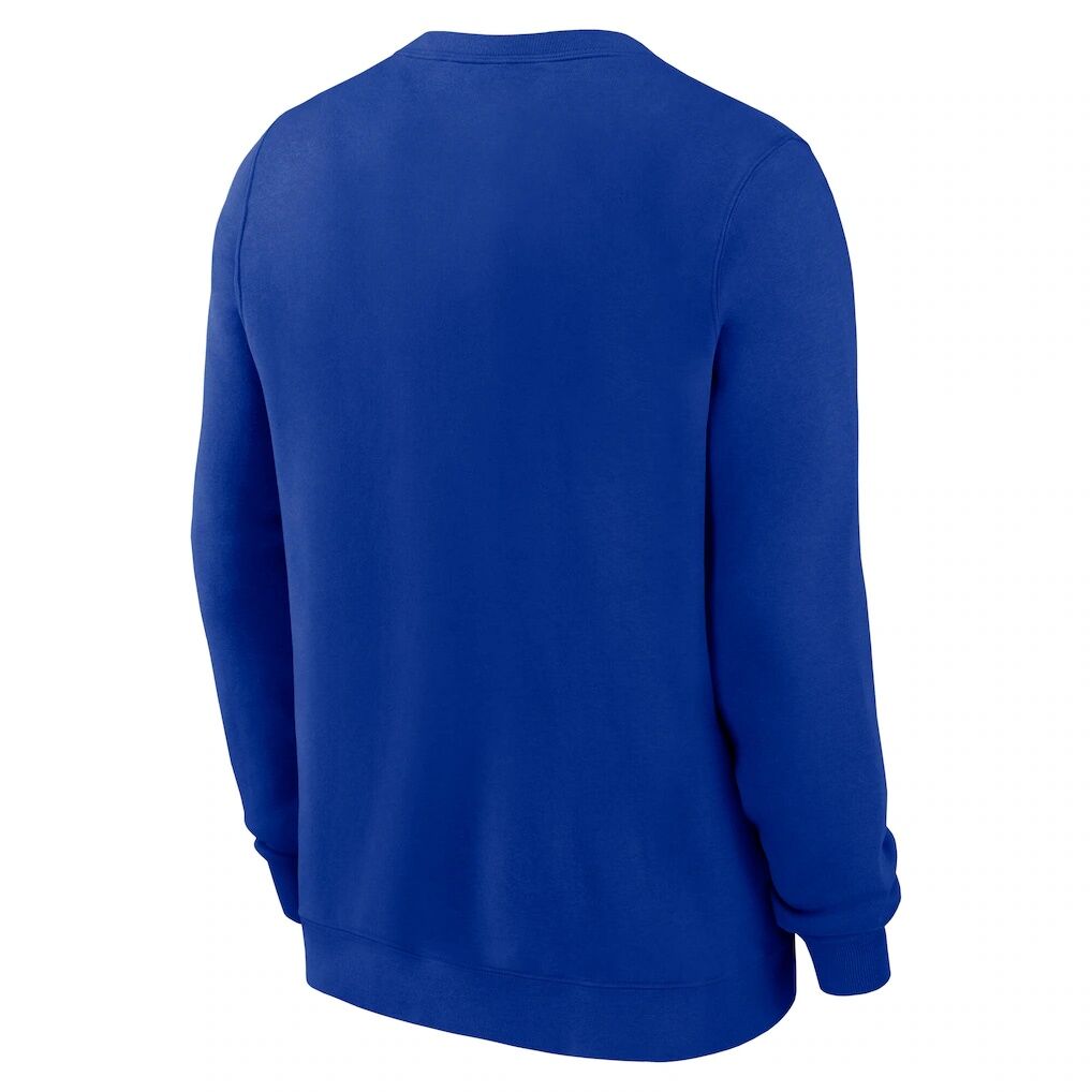 New England Patriots Nike Swing Pass Rewind Club Pullover Sweatshirt - Royal