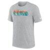 Miami Dolphins Nike Long Pass Tri-Blend T-Shirt - - Side View