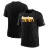 Pittsburgh Steelers Nike Long Pass Tri-Blend T-Shirt - - Front View