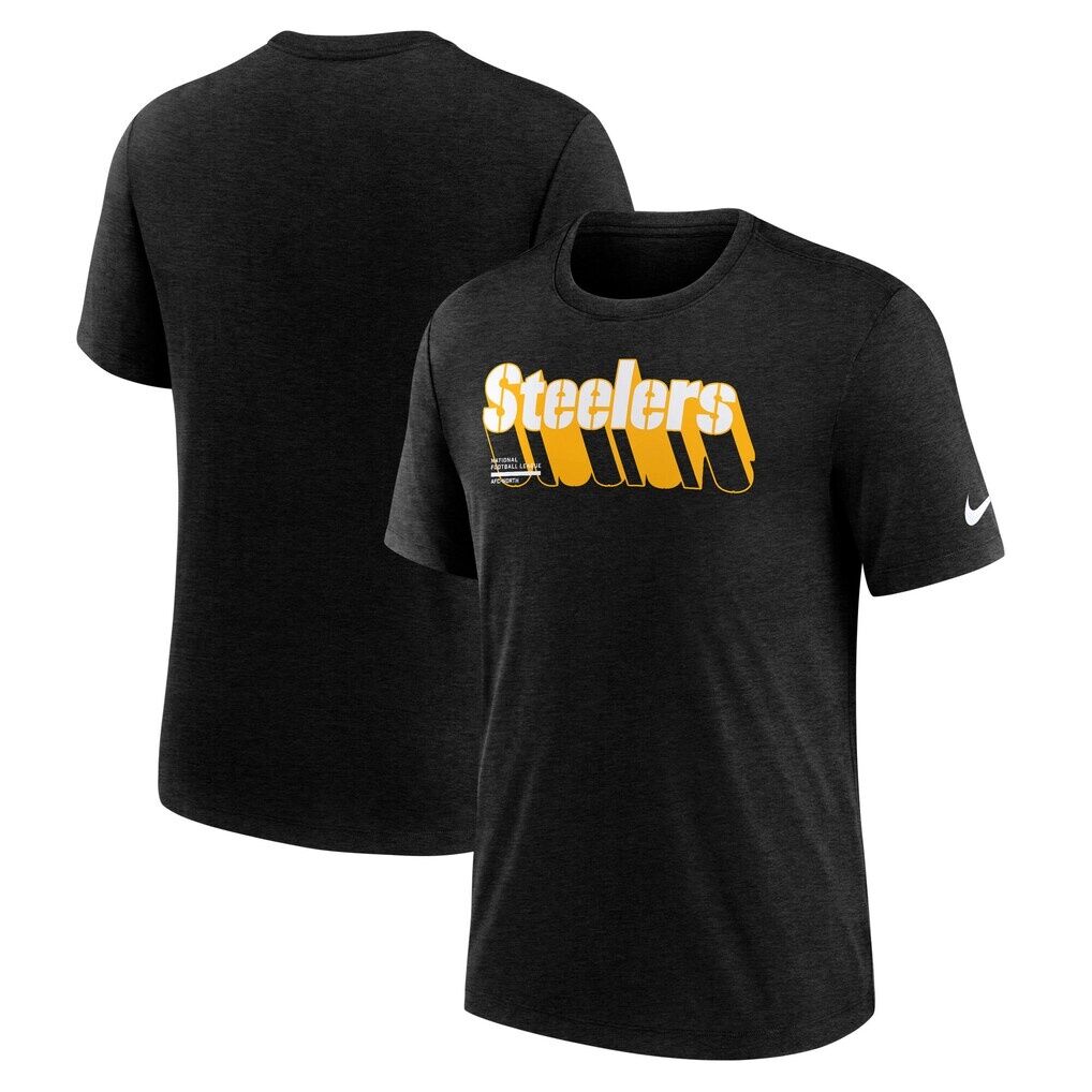 Pittsburgh Steelers Nike Long Pass Tri-Blend T-Shirt - Heather Navy