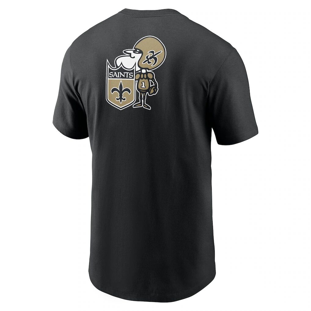 New Orleans Saints Nike Rewind Front and Back Hit Essential T-Shirt