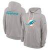 Miami Dolphins Nike Sideline Standard Issue Initial Home Dri-FIT Hoodie - Gray - Front View
