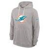 Miami Dolphins Nike Sideline Standard Issue Initial Home Dri-FIT Hoodie - Gray - Side View
