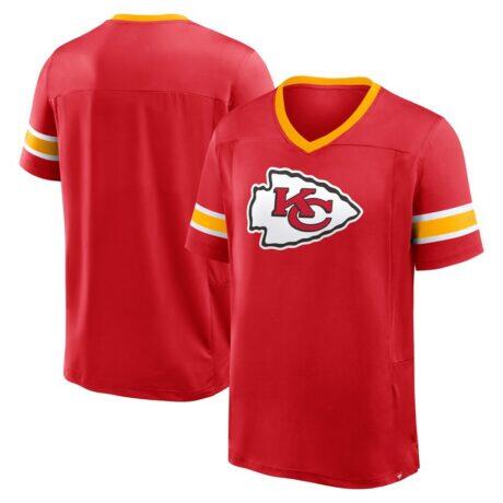 Kansas City Chiefs Fashion7 Hometown Premium Hashmark V-Neck T-Shirt - Red - Front View