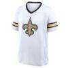 New Orleans Saints Fashion7 Redzone Hashmark V-Neck T-Shirt - White - Alt1