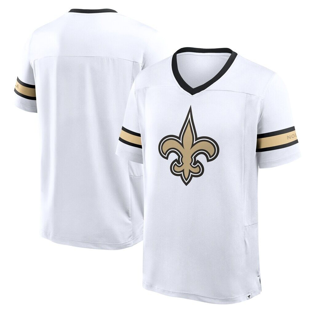 New Orleans Saints Fashion7 Redzone Hashmark V-Neck T-Shirt