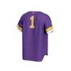 #1 LSU Tigers GameDay Greats Unisex Lightweight Collegiate Baseball Fashion Jersey - Purple - Detail View