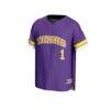 #1 LSU Tigers GameDay Greats Unisex Lightweight Collegiate Baseball Fashion Jersey - Purple - Side View