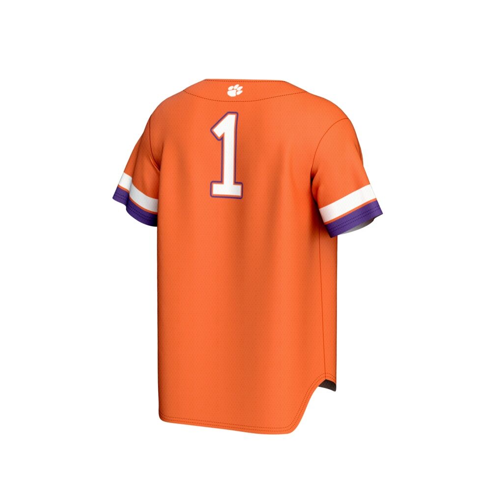 #1 Clemson Tigers GameDay Greats Unisex Lightweight Collegiate Baseball Fashion Jersey