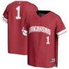 #1 Arkansas Razorbacks GameDay Greats Unisex Lightweight Collegiate Baseball Fashion Jersey - - Front View