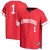 #1 Illinois State Redbirds GameDay Greats Youth Lightweight Collegiate Baseball Fashion Jersey - Red - Front View