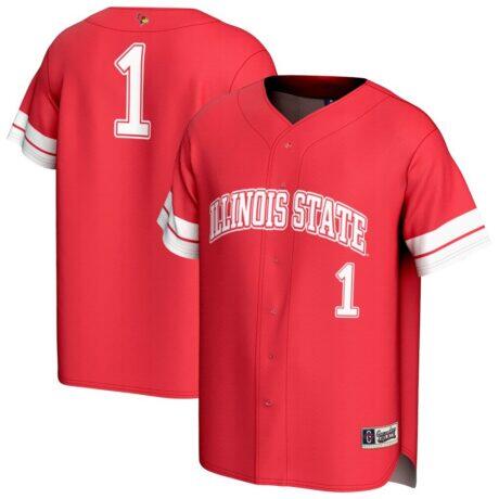#1 Illinois State Redbirds GameDay Greats Youth Lightweight Collegiate Baseball Fashion Jersey - Red - Front View