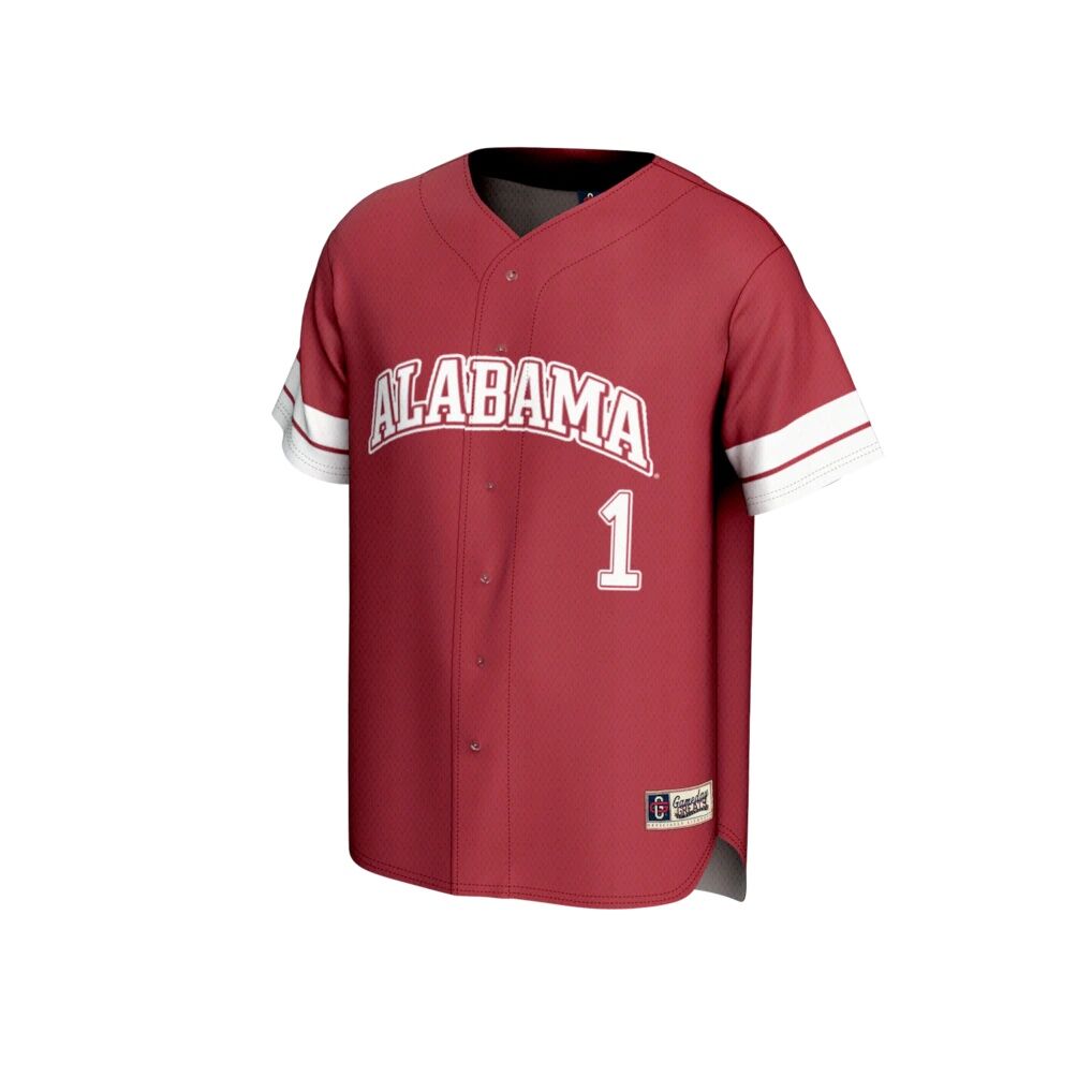 #1 Alabama Crimson Tide GameDay Greats Youth Lightweight Collegiate Baseball Fashion Jersey