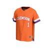 #1 Clemson Tigers GameDay Greats Youth Lightweight Collegiate Baseball Fashion Jersey - Orange - Side View