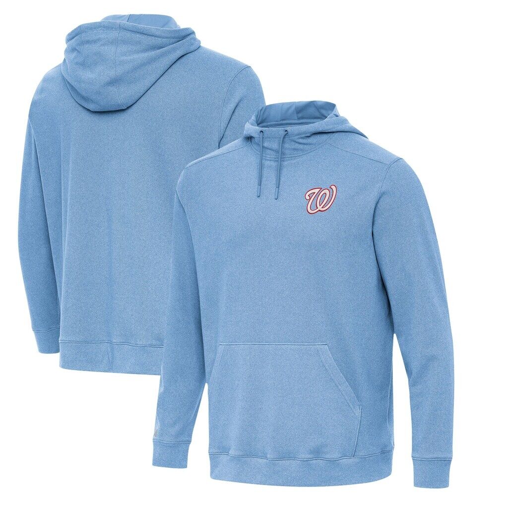Washington Nationals Antigua Cloud Pullover Hoodie – Heather Powder Blue