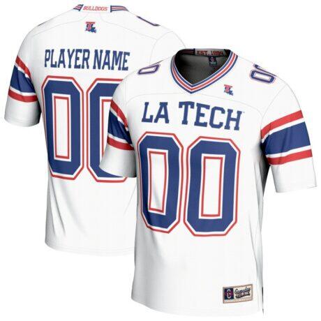 Louisiana Tech Bulldogs GameDay Greats Unisex NIL Football Fashion Jersey - White - Front View