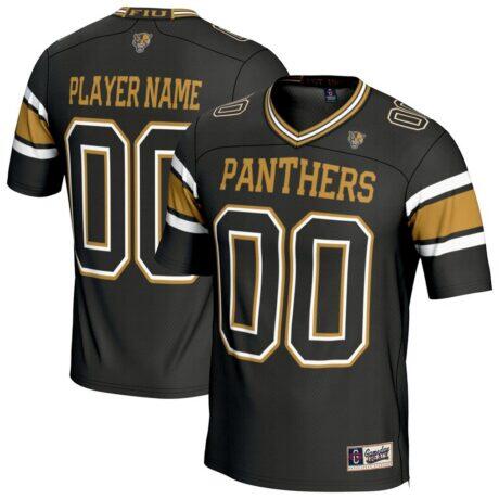 FIU Panthers GameDay Greats Youth Personalized Football Fashion Jersey - Black - Front View
