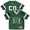 #50 Hawaii Rainbow Warriors GameDay Greats Toddler Lightweight Collegiate Football Fashion Jersey - Green - Front View