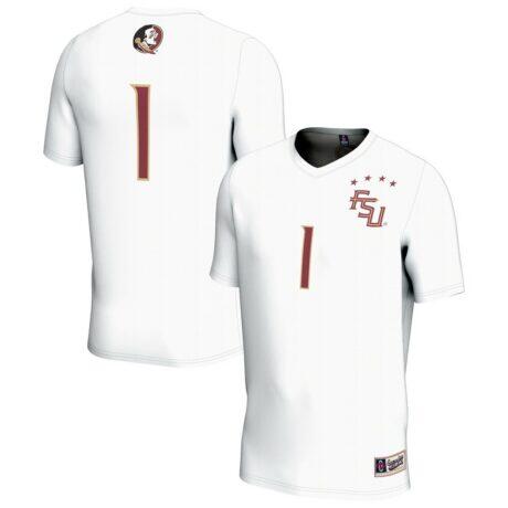 #1 Florida State Seminoles GameDay Greats Unisex Lightweight Collegiate Soccer Fashion Jersey - White - Front View