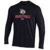 Davidson Wildcats Under Armour Men's Basketball Performance Long Sleeve T-Shirt - Black - Side View