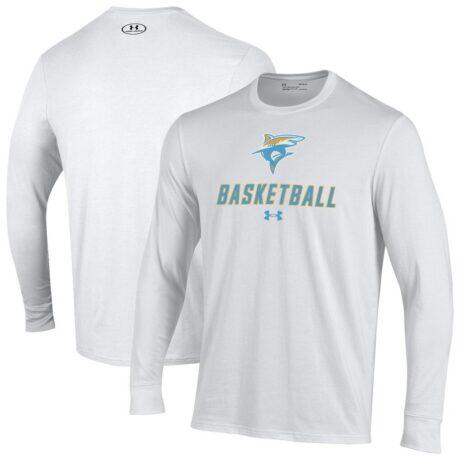 LIU Brooklyn Blackbirds Under Armour Men's Basketball Performance Long Sleeve T-Shirt - White - Front View