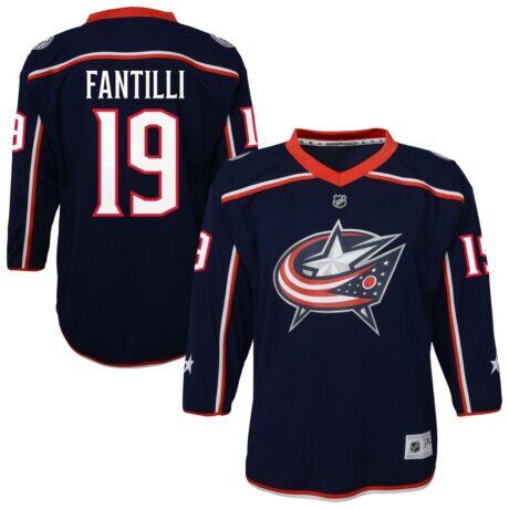 Adam Fantilli Columbus Blue Jackets Outerstuff Youth Alternate Replica Player Jersey - Blue - Front View