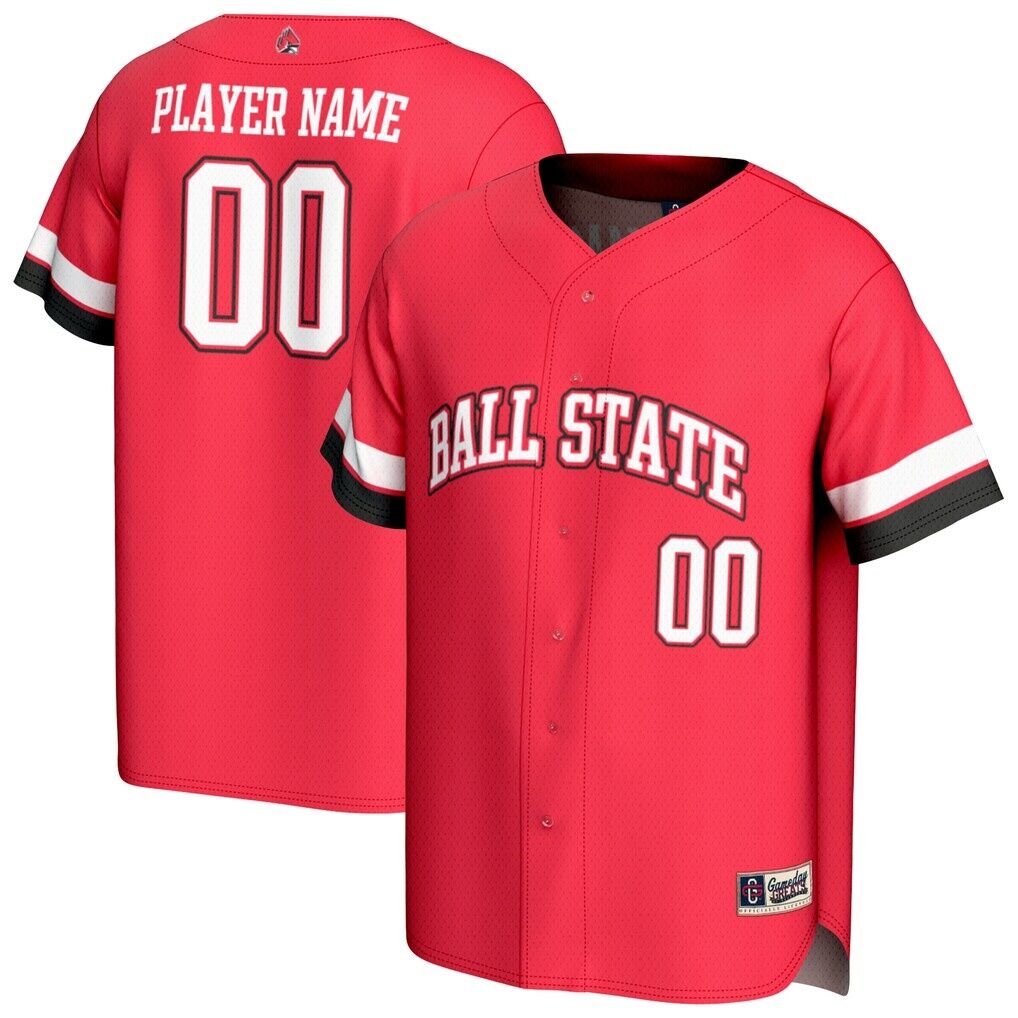 Ball State Cardinals GameDay Greats Youth Personalized Baseball Fashion Jersey - Cardinal