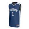 #1 Emory Eagles GameDay Greats Unisex Lightweight Collegiate Basketball Fashion Jersey - Blue - Side View