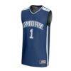 #1 Emory Eagles GameDay Greats Youth Lightweight Collegiate Basketball Fashion Jersey - Blue - Side View