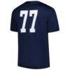 #77 Illinois Fighting Illini Nike Untouchable Replica Football Jersey - Navy - Detail View
