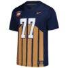 #77 Illinois Fighting Illini Nike Untouchable Replica Football Jersey - Navy - Side View