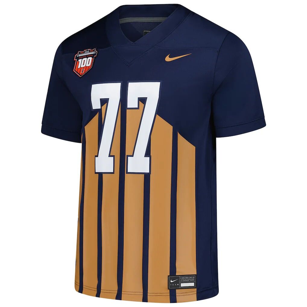 #77 Illinois Fighting Illini Nike Untouchable Replica Football Jersey