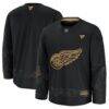 Detroit Red Wings Fashion7 2024 Military Appreciation Practice Jersey - Black - Front View