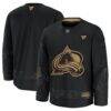 Colorado Avalanche Fashion7 2024 Military Appreciation Practice Jersey - Black - Front View