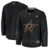 Dallas Stars Fashion7 2024 Military Appreciation Practice Jersey - Black - Front View