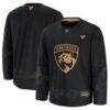 Florida Panthers Fashion7 2024 Military Appreciation Practice Jersey - Black - Front View