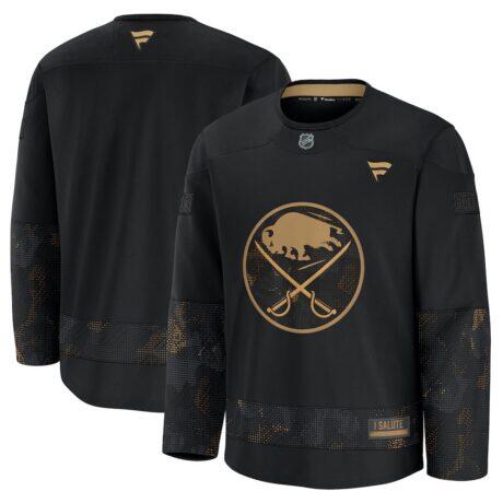 Buffalo Sabres Fanatics 2024 Military Appreciation Practice Jersey - Black - Front View