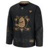Anaheim Ducks Fashion7 2024 Military Appreciation Practice Jersey - Black - Side View